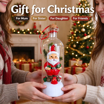 Christmas Tree Message in a Bottle with LED Voice Recording Message Decors    (Santa Claus)
