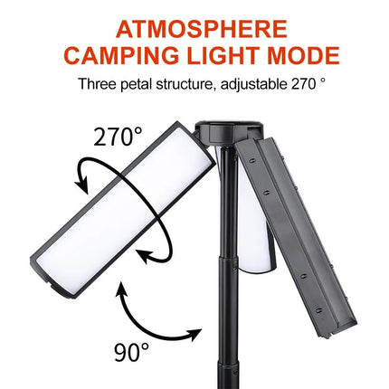 Portable Tent Light Outdoor Camping Lantern Telescopic Night Lamp Rechargeable