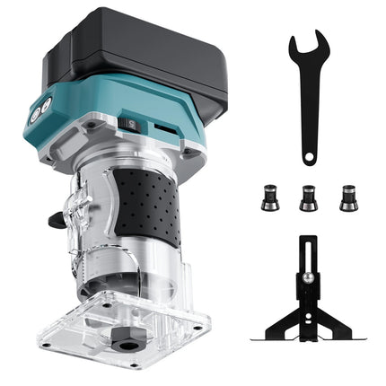 800W Cordless Brushless Wood Trimmer Compact Router Tool For Makita 18V Battery