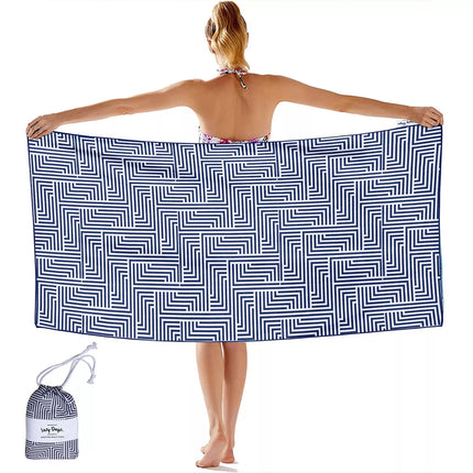 Sand Free Beach Towel Blanket Quick Dry Super Absorbent Microfiber w/ Carry Bag Makena