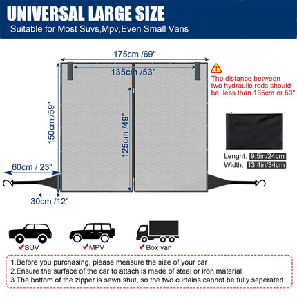 Car Tailgate Anti-Flying Screen Mosquito Net Sunshade Mesh Camping Tent