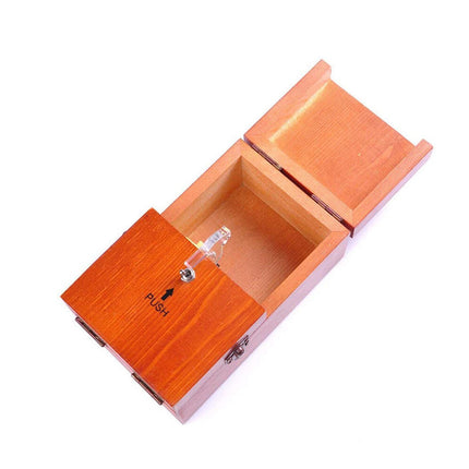 Turns Itself Off Wooden Useless Box Leave Me Alone Machine Funny Gadget Toy Gift