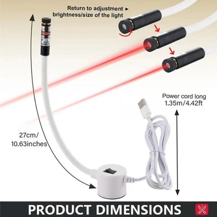 USB Positioning Laser Cross/Line Lamp w/ Magnetic Base Sewing Machine Cutting