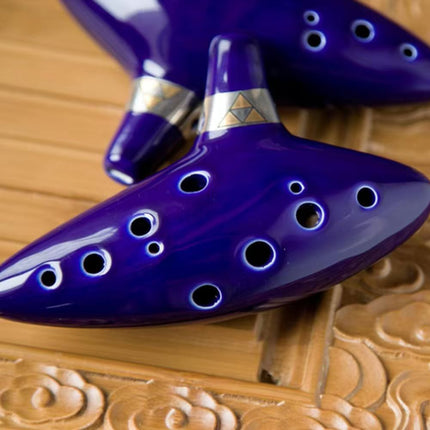 12 Hole Zelda Ocarina Alto C Ceramic Flute Instrument Christmas Gift w Stand