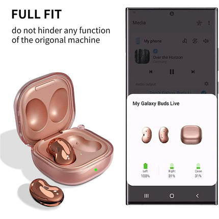 2 Pcs Silicone Protective Cover Case Clear Samsung Galaxy Buds 2 Live Pro Earbuds With