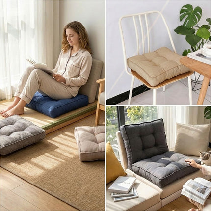 1Pcs Floor Pillow Multipurpose Decorative Thick Large Square Meditation Couch Pillo
