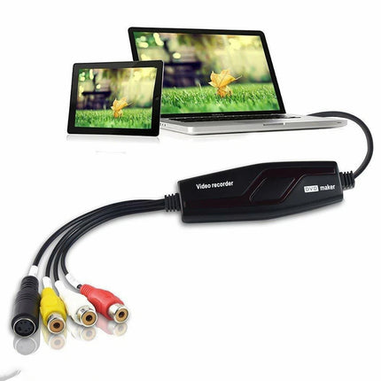 Video Grabber Capture Card Hi8 VCR VHS to Digital DVD Converter, Windows 10 Mac