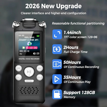Pro Digital Audio Recorder Dictaphone Audio MP3 Player Sound Voice Recording Au