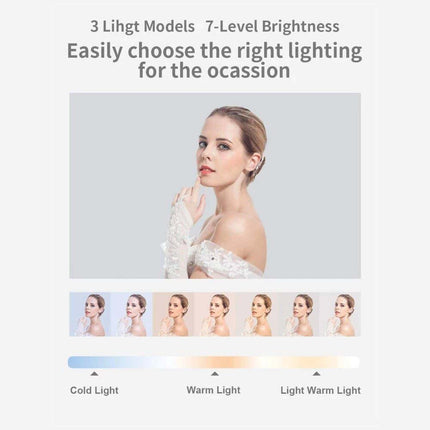 LED Fill Light Phone Holder Selfie Fill Lamp Holder w/ Bluetooth Remote Control