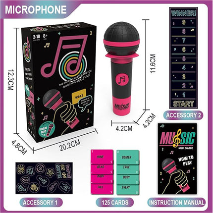 Grab The Mic Karaoke Lyric Card Game for Parties and Social Gatherings