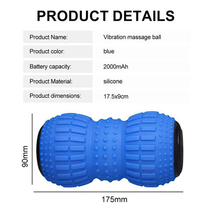 Rechargeable Electric Massage Roller Vibrating Silicone Yoga Ball Muscle Relief