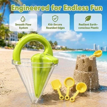 Spilling Funnel Sand Beach Toys,Dripper Writing Sand & Water Mixing Castle Maker