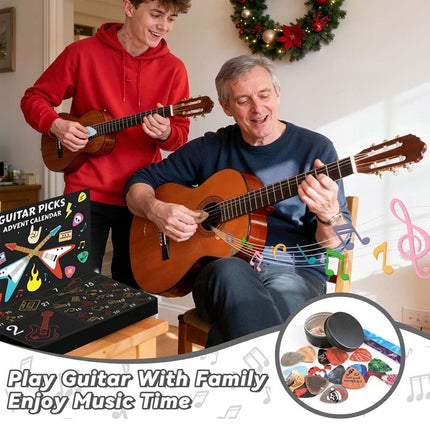 Guitar Picks Advent Calendar 24-Day Countdown Christmas Gift Guitar Players