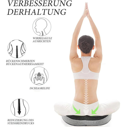 Cushion Seat Pillow Orthopaedic Coccyx Back Pain Relief Memory Foam Office Chair