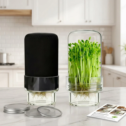 Seed Sprouter Germination Cover Kit Sprouting Mason Jars With Lids Stand