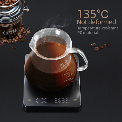 2x Digital Coffee Scale Timer Espresso USB High Precision Measures Kitchen Scale