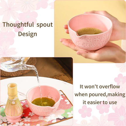 8PC with Spout Matcha Whisk Set Food Grade Japanese Chasen Stirring Perfect Gift