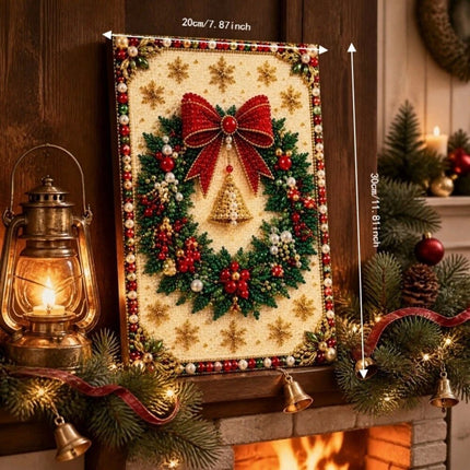 1Pcs Sun Catcher Christmas Diamond Painting Kit Door Decoration