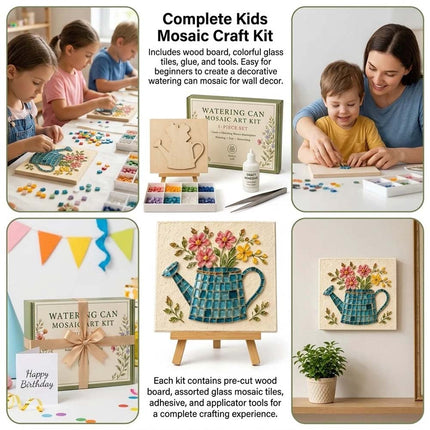 Watering Can Mosaic Art Kit Floral Watering Can DIY Mosaic Bead