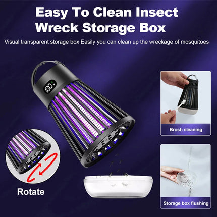 2.0 Electric Mosquito Killer Zapper Lamp Insect Catcher Fly Bug Trap USB  (black)