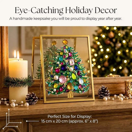 1 Set DIY Christmas Tree Art Kit Gem Art Jeweled Holiday Craft Kit Decoration