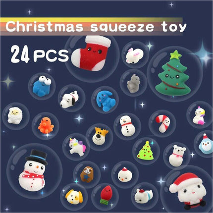 Festive Christmas Countdown Advent Calendar 24pcs Fidget Toys Holiday Present