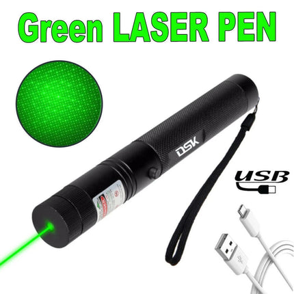 990Miles Rechargeable Green Laser Pointer Pen Astronomy Lazer Star Visible Beam