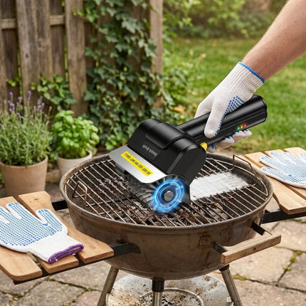 Electric Grill Brush Stainless Steel High Speed Roller Grill Cleaner Brush BBQ