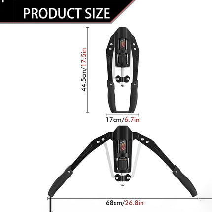 Portable Hydraulic Power Twister Chest Expander Arm Trainer – Black