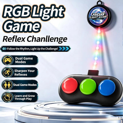 RGB LED Reflex Game,Funny Light Defense Challenge Interactive Game,Fast Press
