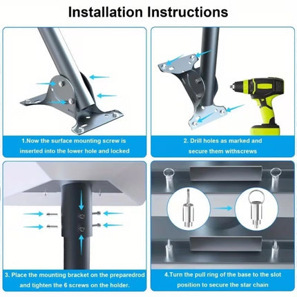 Gen 3 Mount for Starlink, Adjustable Wall /Roof Mounting Kit Compatible with V3