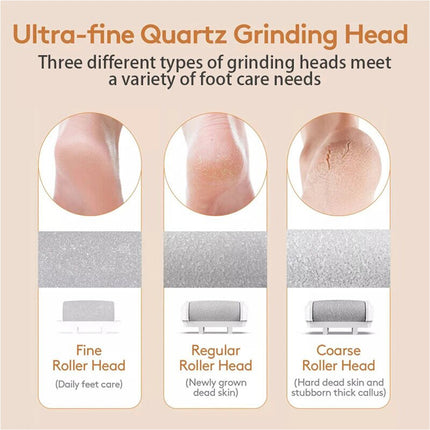 Purple Electric Care Pedicure Foot File Hard Dead Skin Callus Remover Foot Grinder Kit