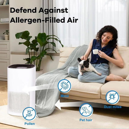 Premium Home Air Purifier for Large Rooms Smoke  Pet Odors