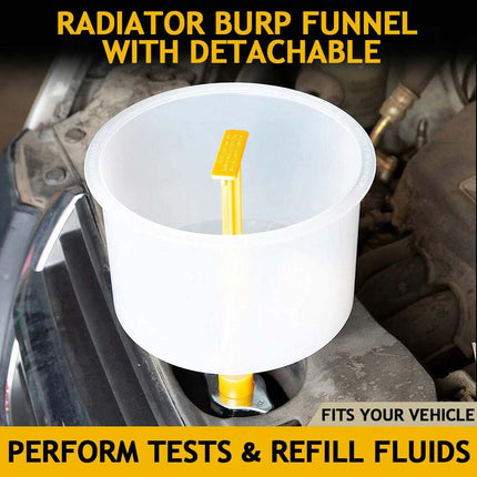 15X Car Radiator Coolant Funnel Vehicles Auto Antifreeze Bleeder Refill Tool Kit