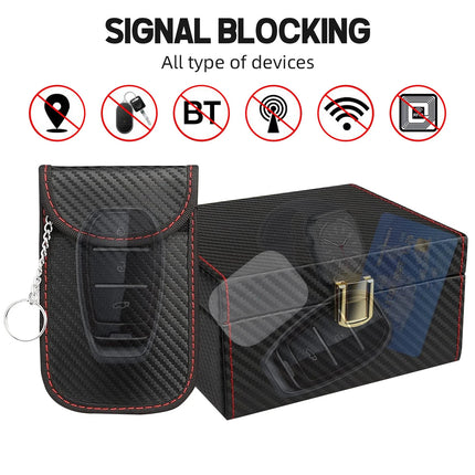 Premium Faraday Box & Pouch Set:  Car Key Protector