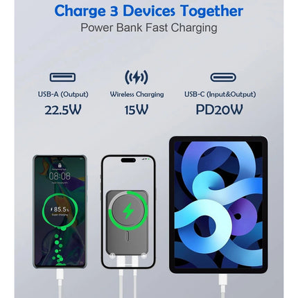 Magsafe Bank Power Portable Charger Magnetic Battery Pack For Phone Samsung Au