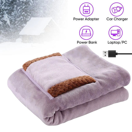 USB Electric Heated Warming Shawl Lap Blanket Heated Throw Heating Neck Mat
