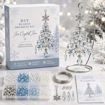 DIY Beaded Christmas Tree Ornament Craft Kit Handmade Beaded Hanging Set Style 2