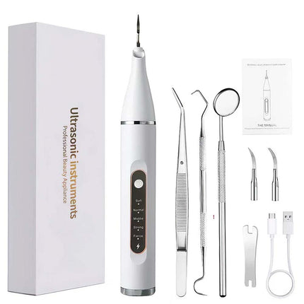 Electric Tooth Cleaner Ultrasonic Dental Scaler Tartar Plaque Calculus Remover White