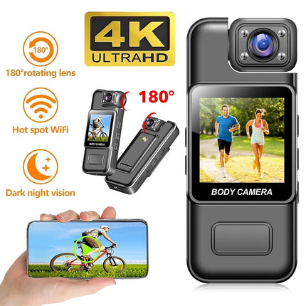 4K HD Mini WiFi Camera Police Body Cam Audio Video Recorder DVR Night Vision