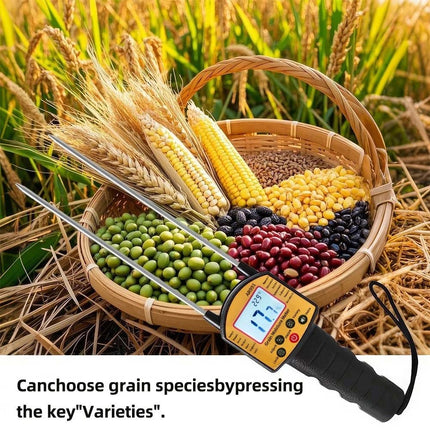 Portable Hay Grain Moisture Meter Corn Rice Bean Moisture Tester Voice Broadcast