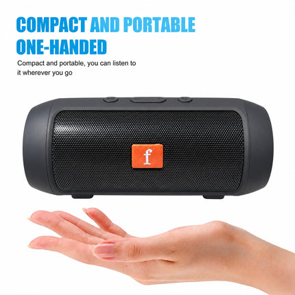 Wireless Portable Bluetooth Speaker with Stereo Sound, Bass, FM Radio, USB & TF Card Playback