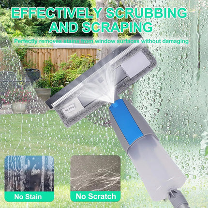 Extendable Window Cleaner Kit Telescopic Glass Cleaning Pole Long With Squeegee