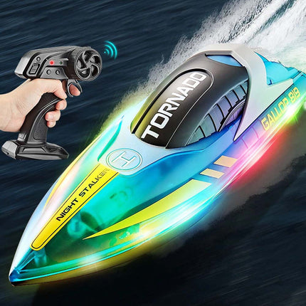 2.4GHz RC Racing Boat 15KM/H High-Speed Power Electric Remote Control LED Light