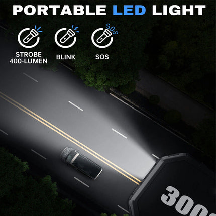 3000A Portable 12V Car Jump Starter Pack Booster Battery Charger Power Bank