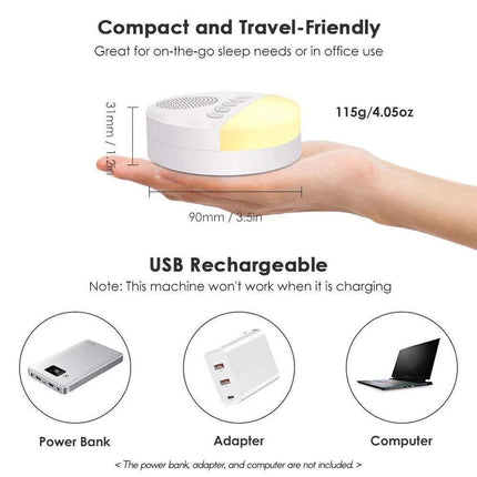 White Noise Nature Sound Machine Sleep Aid Machine Therapy Relax Sounds Sleeping