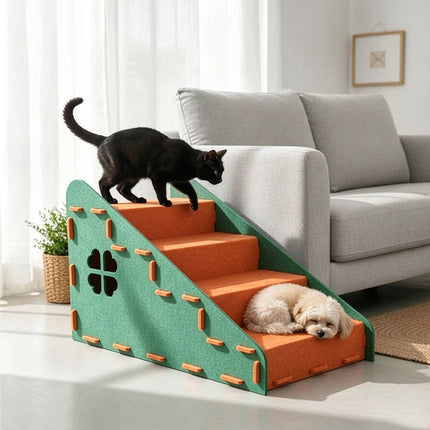 4 Step Ramp Stairs for Sofa & Chair NonSlip Sturdy Pet Steps Cats Dogs