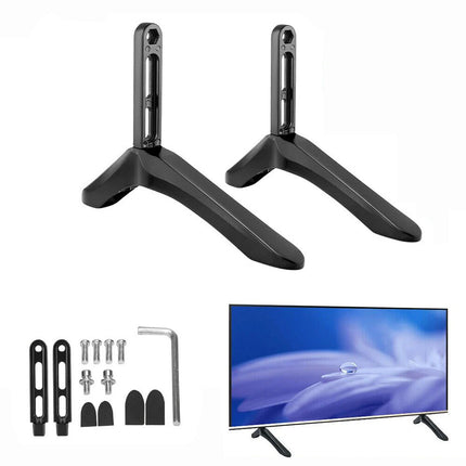 Height Adjustable TV Stand Universal Table Holder Desktop Base Mount Bracket Kit
