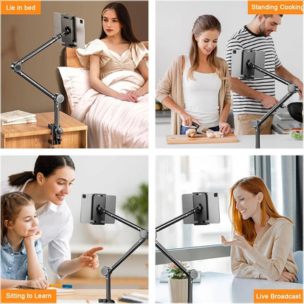 Long Arm Tablet Stand Lazy Bed Phone Holder Desk Mount For iPad iPhone Samsung