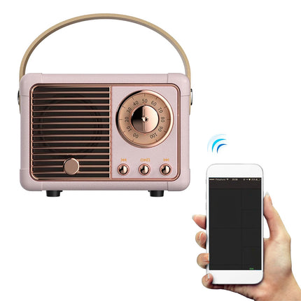 Portable Retro Bluetooths Wireless Stereo Mini Speaker /TF/FM/Radio TF Card USB